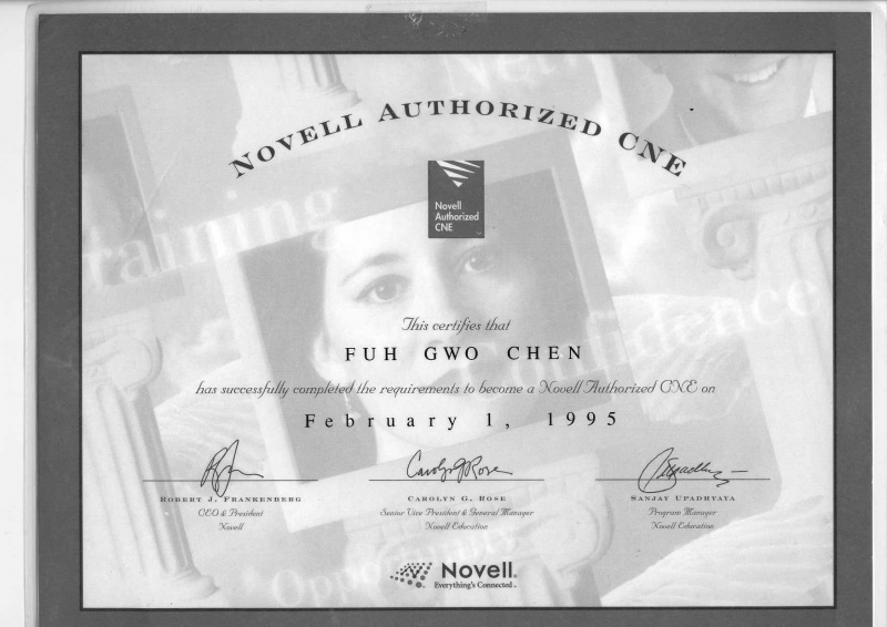 檔案:證照影本Novell CNE.jpg